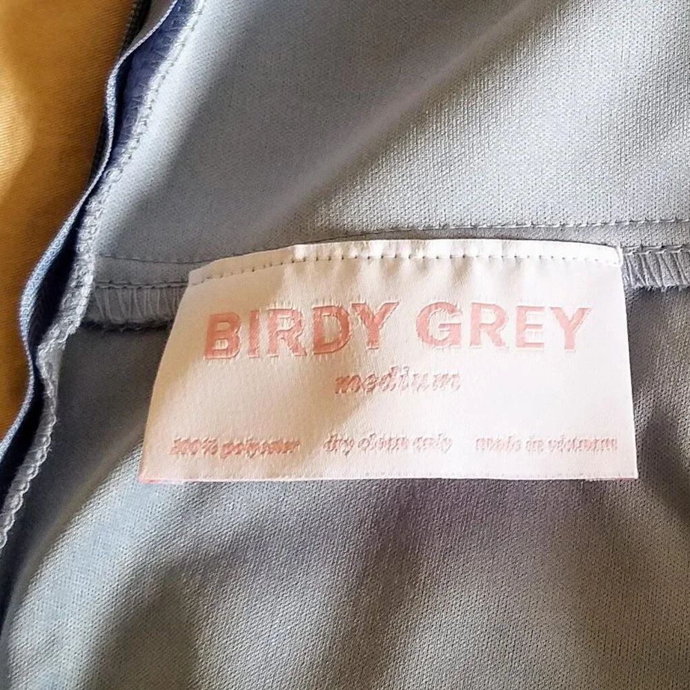 Birdy Grey Jules Full Length Chiffon Bridesmaid Dress in Dusty Blue - Picture 5 of 9
